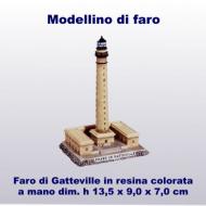 Modellino faro diGatteville in resina colorata a mano dim. h 13,5 x 9,0 x 7,0 cm