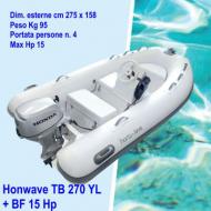 Honwave TB 270 Yachtline tessuto hypalon carena VTR