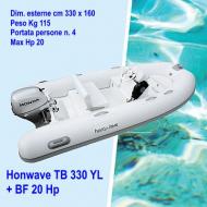 Honwave TB 330 Yachtline tessuto hypalon  carena VTR