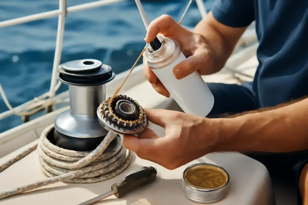 Lubrificazione dei winch nautici: la procedura passo passo che riduce l’usura e previene blocchi